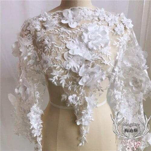 European luxury three-dimensional satin pearl embroidery lace handmade diy heavy work bead material
