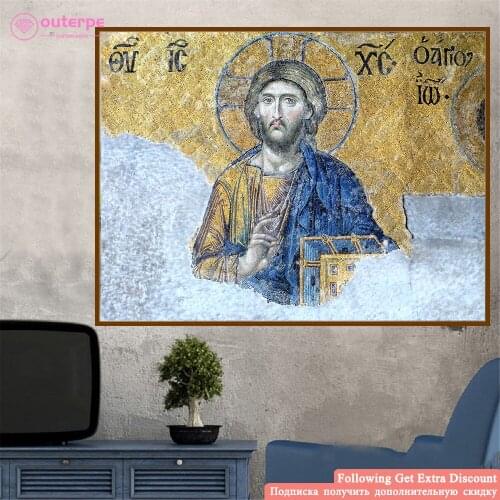 Christian Jesus DIY 5D Full Drill Diamond Painting Diamond Cross Stitch Mosaic Rhinestone Embroidery for Living room Decor