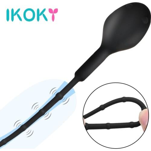 IKOKY Insertion Urethral Plug Urethral Dilators Catheter Plug Sex Toys for Men 7 Frequency Vibrator Penis Plug