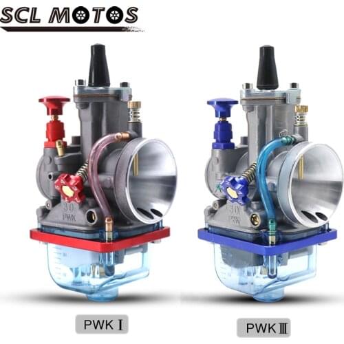 SCL MOTOS Blue PWK 28 30 32 34mm Motorcycle Carburetor Vergaser Carburador For Yamaha Suzuki Honda KTM 125-300cc Dirt Bike ATV