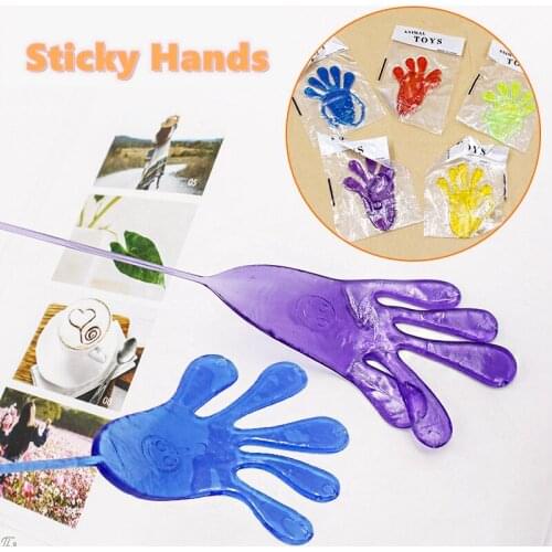 Classic Kids Sticky Hands Palm Toys Funny Gadgets Practical Jokes Squishy Party Prank Novelty Gags Toys For Children Brinquedos