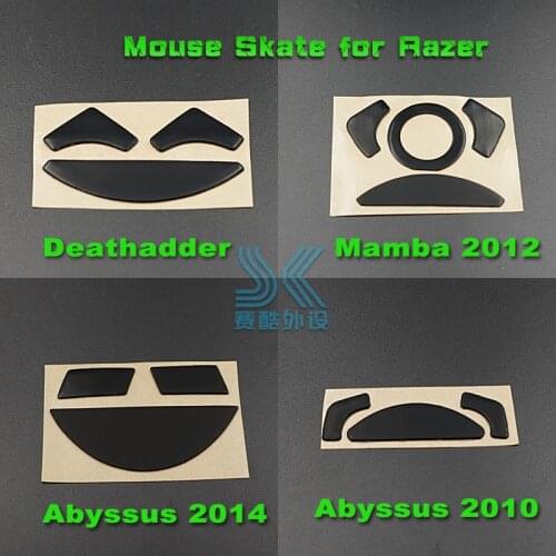 New 0.6mm 3M mouse skates mouse feet for Razer DeathAdder 1800 3500DPI 2013 Mamba chroma 2012 Abyssus2014 mouse replacement