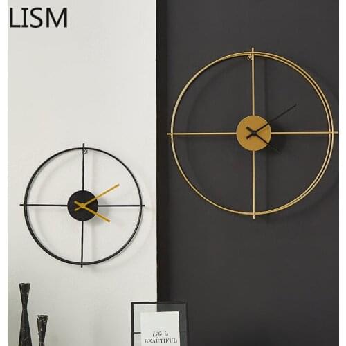 Creative Antique Large Wall Clock Minimalist Metal Gothic Room Decor Living Room Decoration Nordic Art Clocks Wall Home Decor