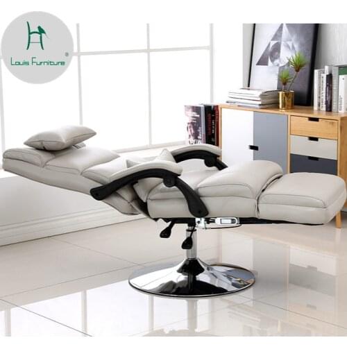 Louis Fashion Beauty Chair Armchair Lift Makeup Chair Flat Office Recliner Nap 360 degree Swivle
