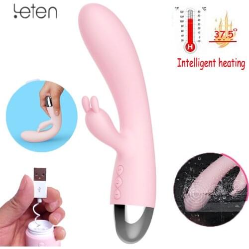 Leten Intelligent Heating Sex Toys for Woman G-spot Clit Vagina Multiple Angle Stimulator Doul Motor Vibrator Female Masturbator