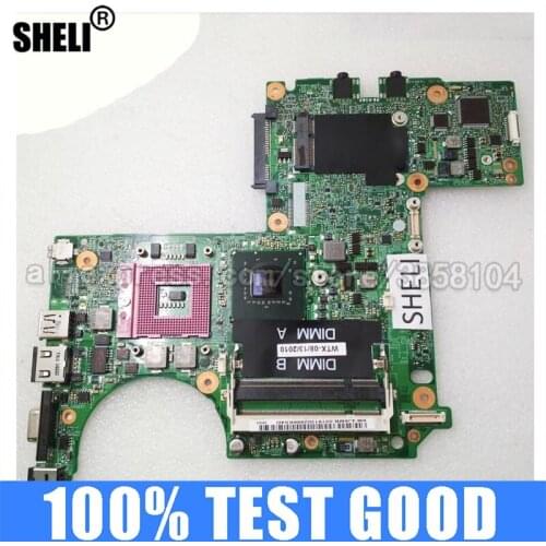 SHELI for Dell M1318 1318 Laptop Motherboard 48.4C305.041 CN-0W566D 0W566D CN-0U942D 0U942D GM965 Notebook Pc Mainboard Test Ok