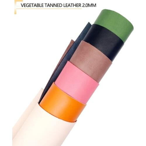 Genuine Leather Vegetable tanned leather Material Leather craft Vintage Full grain Pull-Up Cowhide 2.0mm -8colors