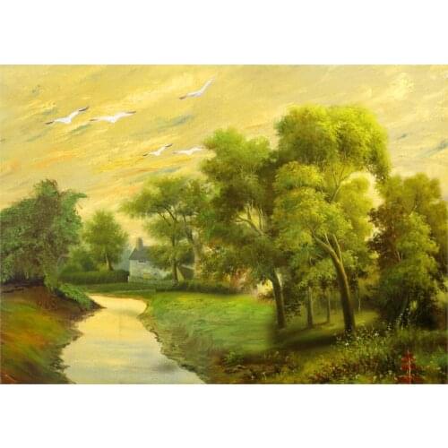 New Embroidery Counted Cross Stitch Kits Needlework - Crafts 14 ct DMC DIY Arts Handmade Decor -Scenery B