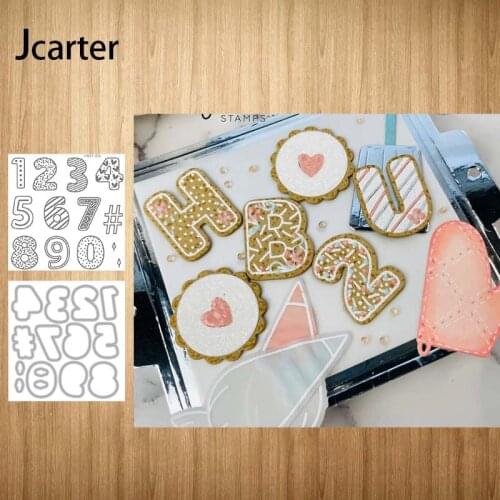 New Design Number Symbol Metal Cutting Dies and Clear Stamps Craft Stencil for Scrapbooking Album Paper Make Template Decoration