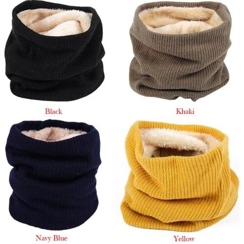 New Winter Scarf Ladies Scarves Warm Thick Velvet Men and Women Soft Knitted Neck Loop Cotton Velvet Scarf Comfortbale Scarves