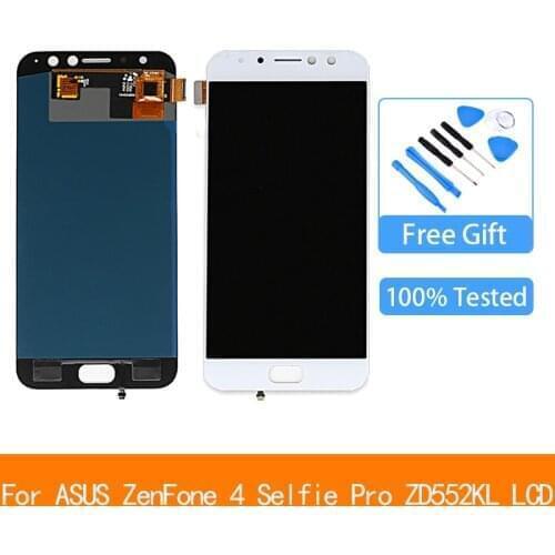 Original For ASUS ZenFone 4 Selfie Pro ZD552KL LCD Display Screen Frame+Touch Panel Digitizer For Z01MDA Z01MD With shadow