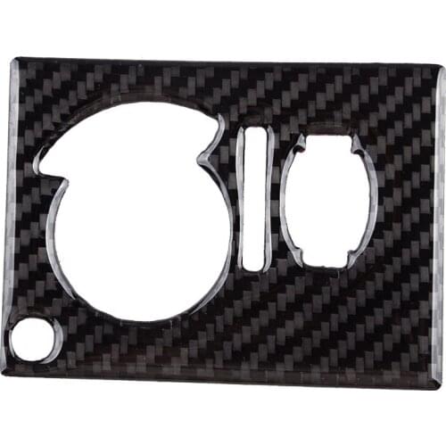 Car Carbon Fiber Front Headlight Switch Panel Cover Trim Frame Fit for Dodge Challenger 2014 2013 2012 2011 2010 2009 2008