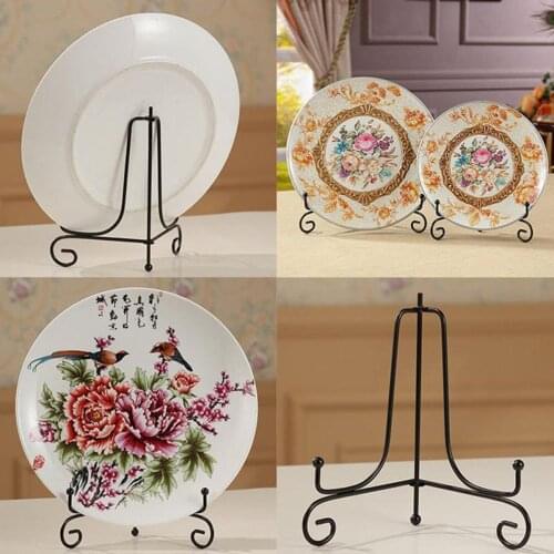Craft Bracket Photo Pedestal Book Holder Bowl Picture Frame Black Iron Display Stand Easel Plate Rack