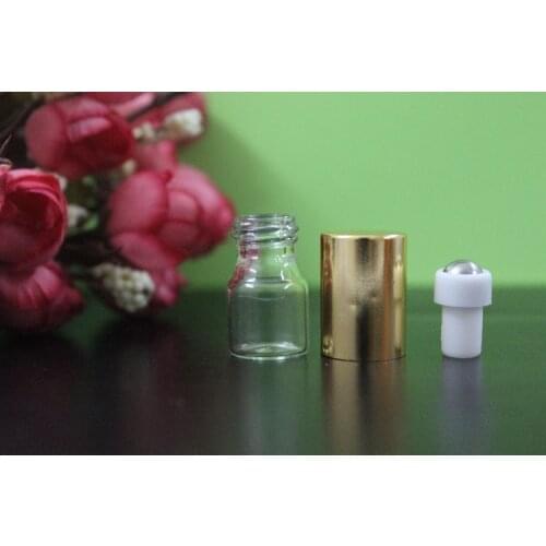 Steel Bead Ball Plug for 1ML Glass Perfume Roller Roll on Bottle, Metal Roller Stopper with lids Refillable deodorant containers