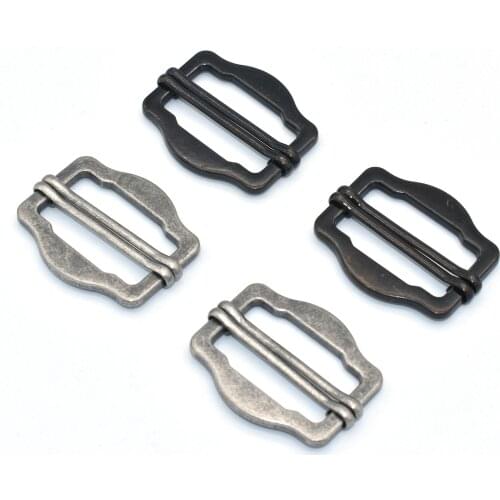Adjustable Slide Metal Belt Buckle 30mm Black Slide Suspenders Making for Leather Bag Handbag Buckle Nylon Webbing Accessories