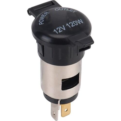 Plug Socket For Car Motorcycle Mower Tractor 12V 120W Cigarette Lighter Waterproof With Cover Power Outlet Auto Accessories