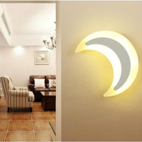 Modern Minimalist LED Moon Wall Lamps Living Room Balcony Staircase Corridor Aisle Bedroom Acrylic Light fixture WF102308