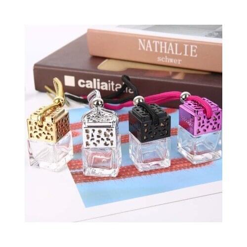 Glass Clear Refillable Car Fragrance Perfume Air Freshener Hanging Bottle UK ML Various Car Pendants Ornaments Perfume Bottle