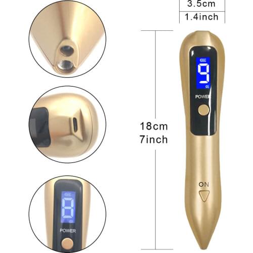 9 Level LED Plasma Pen Spot Mole Removal Pen Mole freckle pen Spot Remover Wart Tag Tattoo Removal Device For Skin Tighenting