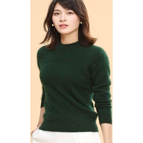 Super Warm Fluffy Mink Cashmere Soft Fur O-neck Sweaters and Pullovers for Women Autumn Winter Jumper Female Brand Jumper WA651