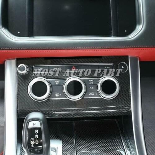 Carbon Fiber Interior Center Console Air Conditioning AC Panel Frame For Land Rover Range Rover Sport 2014-2017 1pcs