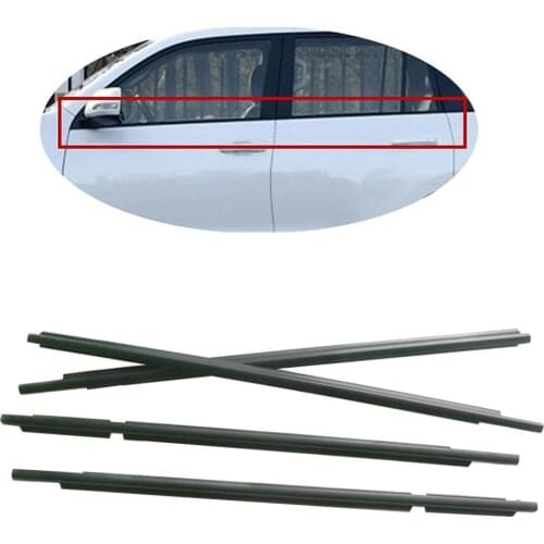 4PCS Weatherstrips Window Weather Strip Belt Seal Moulding Trims For Toyota Land Cruiser Prado 120 Series /Lexus GX470 2003-2009