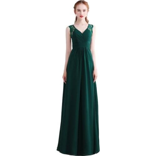 Beauty-Emily Green Chiffon A-Line Lace Bridesmaid Dresses 2020 Lace Backless Off the Shoulder Homecoming Party Prom Dresses
