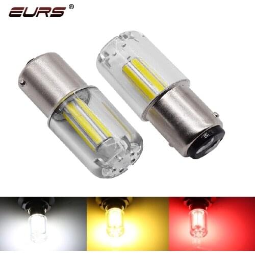 1pcs P21W 1156 BA15S LED Bulbs 1157 BAY15D Car Lights Turn Signal Reverse Brake Light COB LED 12V Auto Lamp DRL White Red Yellow