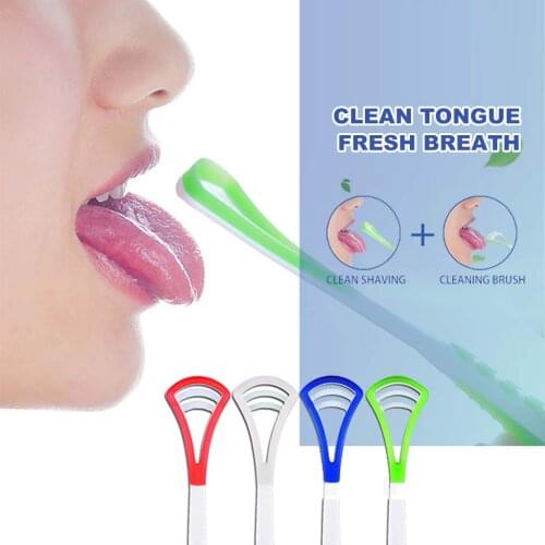 1Pc Tongue Cleaner Tool Soft Scraper Oral Health Tongue Cleaner Brush Bad Breath Remove Oral Hygiene Tool