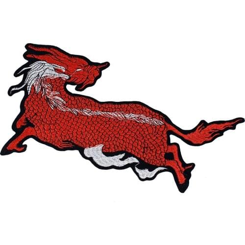 10pieces Kirin Embroidery Patches Iron on Sticker Motif Applique Back Patches for Clothes Bags DIY Sewing Accessories TH1280