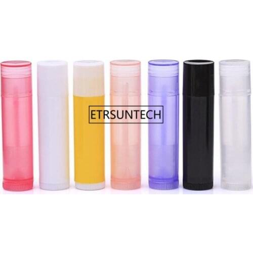 1000pcs 5g Plastic Lipstick Tube Refillable Bottles 5ml Empty Lip Balm Tube For Cosmetic Packing F2130
