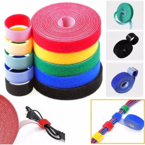 5Meter 15mm Color Velcros Self Adhesive Cable Tie Reusable Strong Hooks Loops Fastener Tape Magic tape DIY Accessories