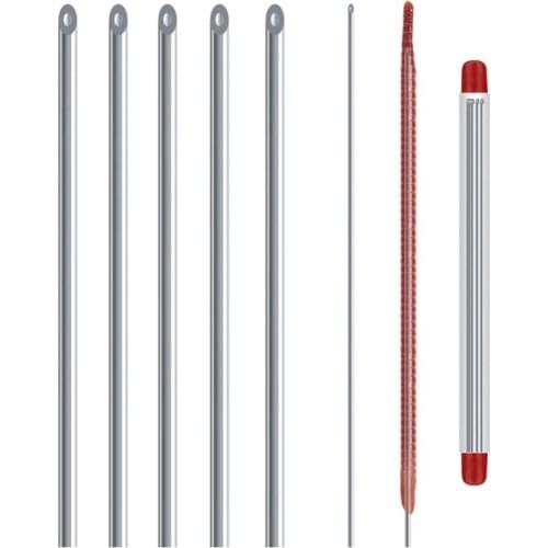 5 Pcs Stainless Steel Earthworm Drill Needle Clips Bait Lure Caught On Fishing Accessories Bloodworm Bug Clip Tool