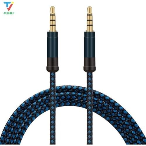 500pcs/lot Jack 3.5mm Audio Cable Nylon Braid 3.5mm Car AUX Cable 1.5M/3M Headphone Extension Code for Phone Car Headset Speaker