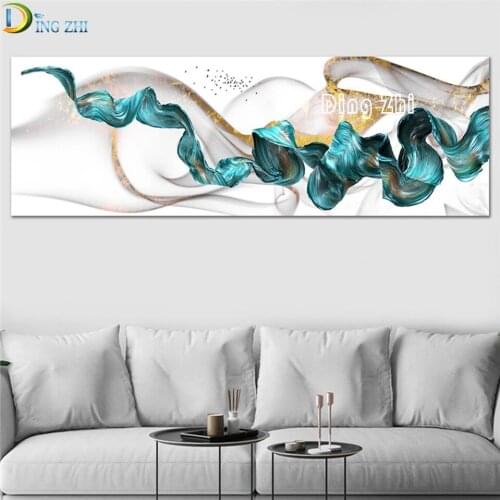 Modern Big Size Green Wave Pattern Diamond Embroidery Hot Selling Dropshipping Home Decor Diy Diamond Painting Square Round Dril