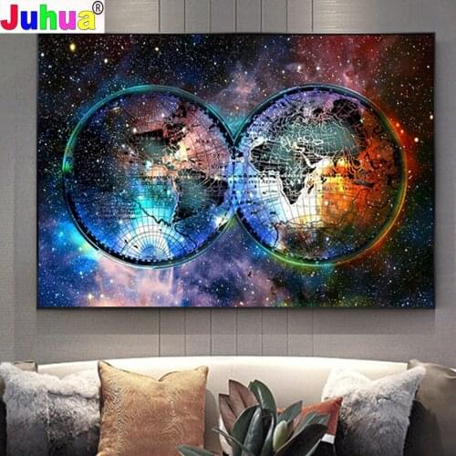 New diamond painting"Abstract Starry Sky World Map"mosaic Home Decor Full Square/Round Drill Diy Handmade Picture Of Rhinestone