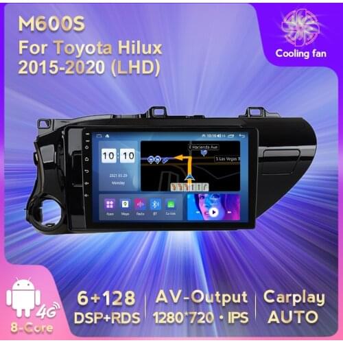 Android 11 6G+128G RDS DSP IPS Car Media Car Multimedia Player Car Audio For Toyota Hilux 2015-2020 Multimedia Video Player