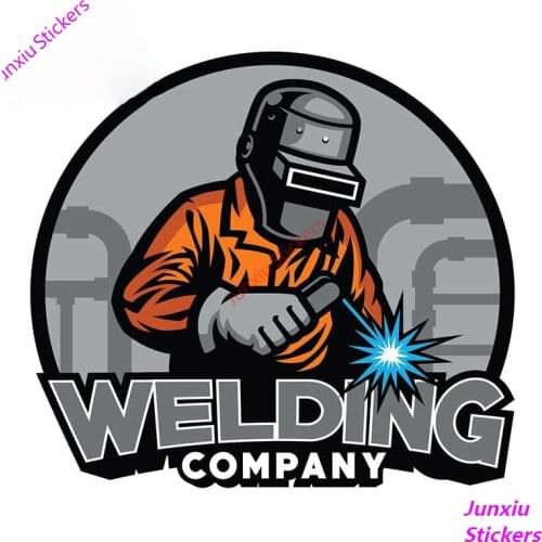Welder Working With Weld Helmet Window Trunk Voiture Course Fine Decal Personality Car Stickers Vinyl Car Decoration PVC13x13cm