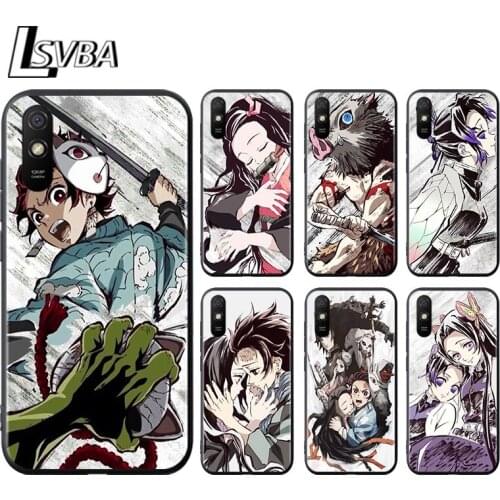 Demon Slayer Anime Hot for Xiaomi Redmi 10X Pro 9C 9A 9T 9 GO K40 K30 Ultra K20 8 7 S2 6 5 4X Pro Soft Black Phone Case