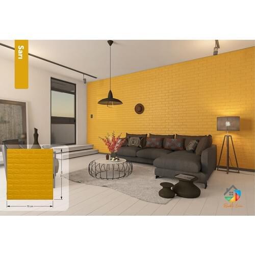 Colorful Home Self-Adhesive Wall Panel 77*70 Yellow