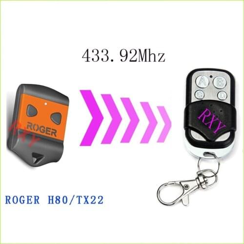 ROGER H80 TX22 remote control 433.92mhz gate garage door ROGER remote control with battery