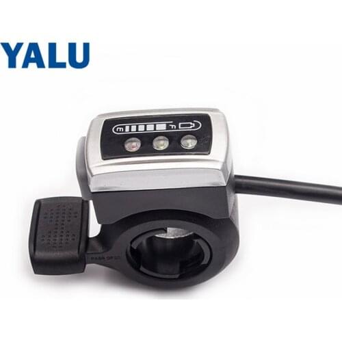 Wuxing 106DX 24V 36V 48VLi Thumb Throttle With ON-OFF Switch And Battery Indicator Electric Scooter Ebike Finger Throttles RoHS