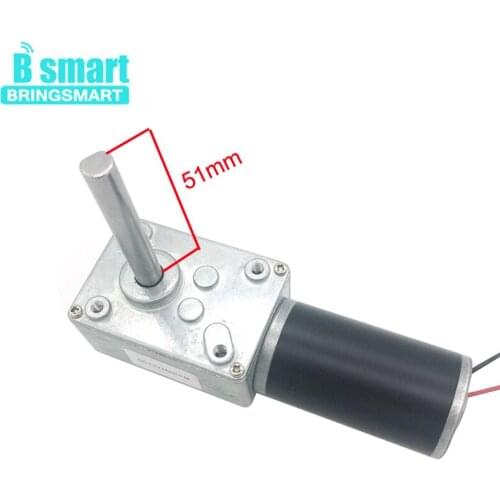 Bringsmart 5840-31ZY High Torque 12v DC Worm Gear Motor 24v Reversed Micro Motor Turbo-Worm Self-lock Shaft Boat Electric DIY