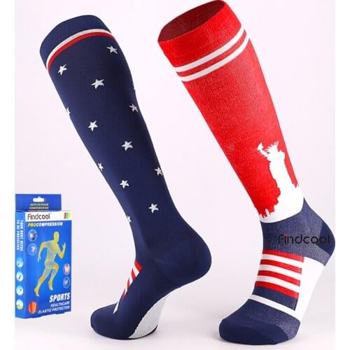 Findcool Sports Running Socks Women Compression Sport Socks for Bike Hiking Yoga