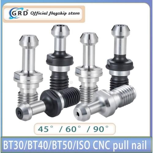 1pcs BT30 BT40 BT50 ISO20 ISO25 45° 60° Heat treatment hardening NC tool holder, pull rod, screw through hole and through water