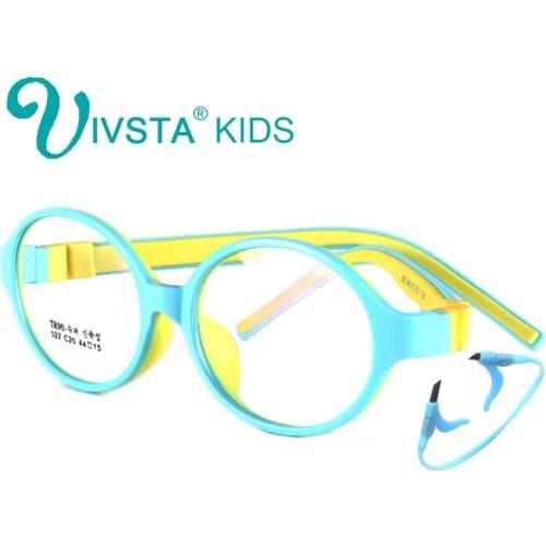 IVSTA 44-15-125 522 TR90 Kids Optical Frame Silicone Children Glasses with Strap retainer holder boys girls prescription