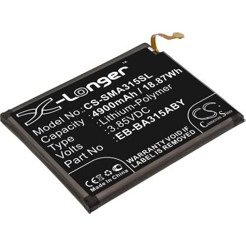 Cameron Sino Mobile SmartPhone Replacement Li-Polymer Battery 4900mAh For EB-BA315ABY OPPO Galaxy A31, SM-A310F Free Tools