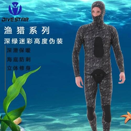5MM Man Siamese Diving Suit Long sleeved Surf Wear Personalized Wetsuit Male Free Diving Suit