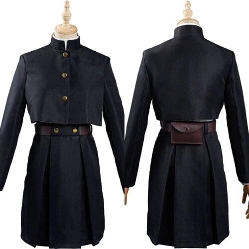 Japanese Anime Jujutsu Kaisen Cosplay Nobara Kugisaki Costume Black School Uniform Dress Outfits Halloween Christmas Costumes