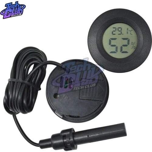 Round Mini LCD Digital Thermometer Hygrometer Temperature Indoor Convenient Temperature Sensor Humidity Meter Gauge Instruments